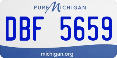 MI license plate DBF5659
