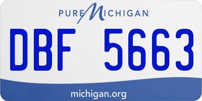 MI license plate DBF5663