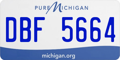 MI license plate DBF5664