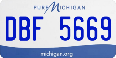MI license plate DBF5669