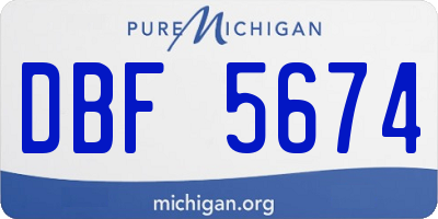 MI license plate DBF5674