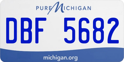 MI license plate DBF5682