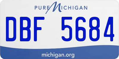 MI license plate DBF5684