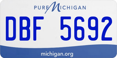 MI license plate DBF5692