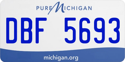 MI license plate DBF5693
