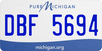 MI license plate DBF5694