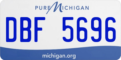 MI license plate DBF5696