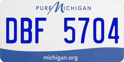 MI license plate DBF5704