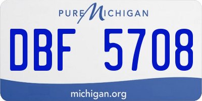 MI license plate DBF5708