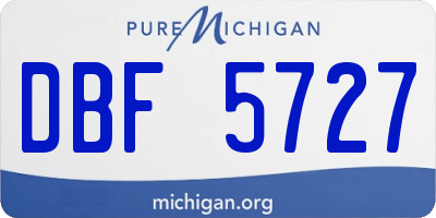 MI license plate DBF5727