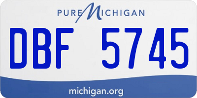 MI license plate DBF5745