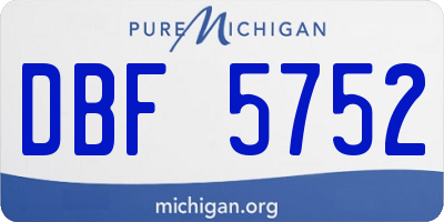 MI license plate DBF5752