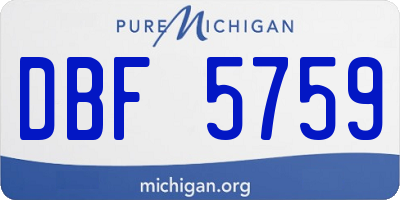MI license plate DBF5759