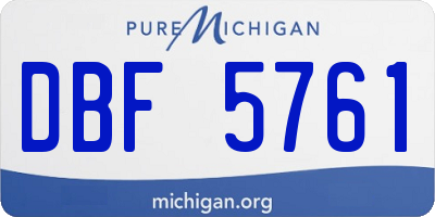 MI license plate DBF5761