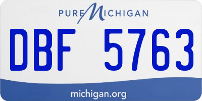 MI license plate DBF5763