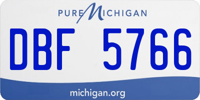 MI license plate DBF5766