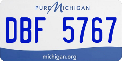 MI license plate DBF5767