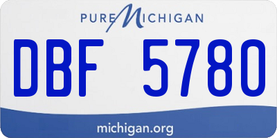 MI license plate DBF5780