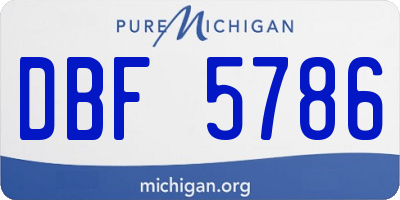 MI license plate DBF5786
