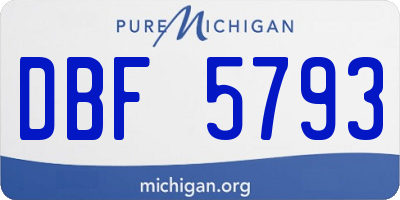 MI license plate DBF5793