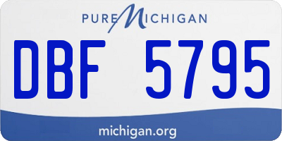 MI license plate DBF5795