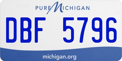 MI license plate DBF5796