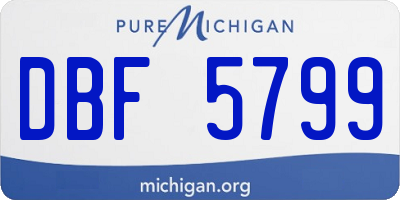 MI license plate DBF5799