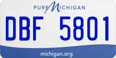 MI license plate DBF5801