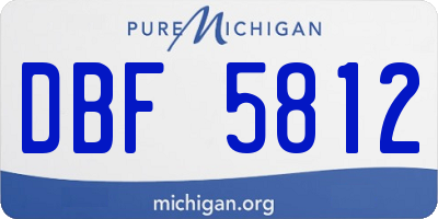 MI license plate DBF5812