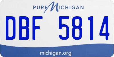 MI license plate DBF5814
