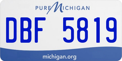 MI license plate DBF5819