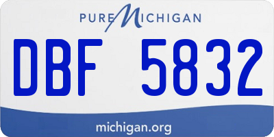MI license plate DBF5832