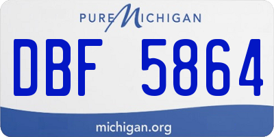 MI license plate DBF5864