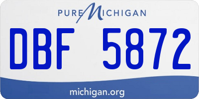 MI license plate DBF5872
