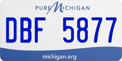 MI license plate DBF5877
