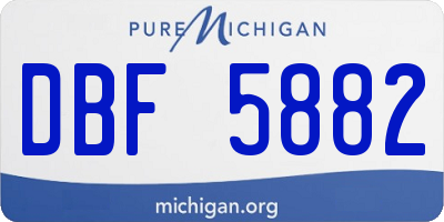 MI license plate DBF5882
