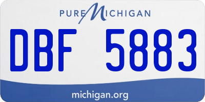MI license plate DBF5883