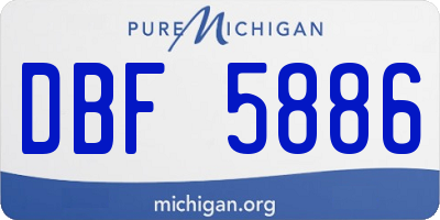 MI license plate DBF5886