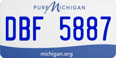 MI license plate DBF5887
