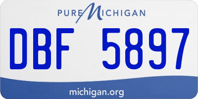MI license plate DBF5897