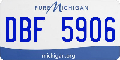 MI license plate DBF5906