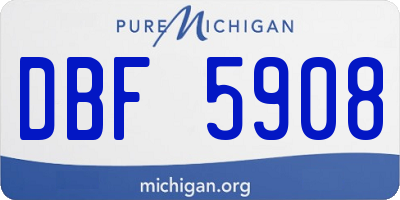MI license plate DBF5908