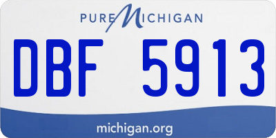 MI license plate DBF5913