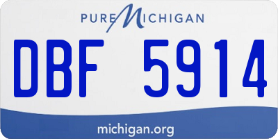 MI license plate DBF5914
