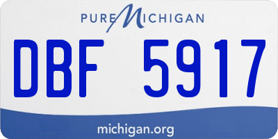 MI license plate DBF5917