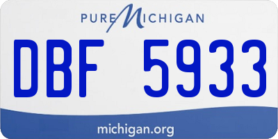 MI license plate DBF5933