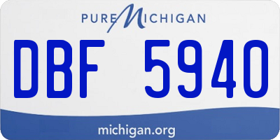 MI license plate DBF5940