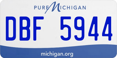 MI license plate DBF5944