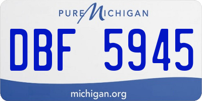 MI license plate DBF5945