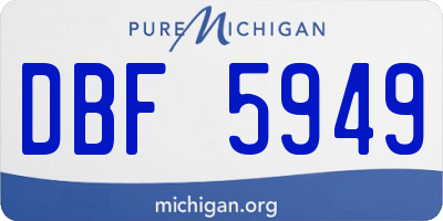 MI license plate DBF5949